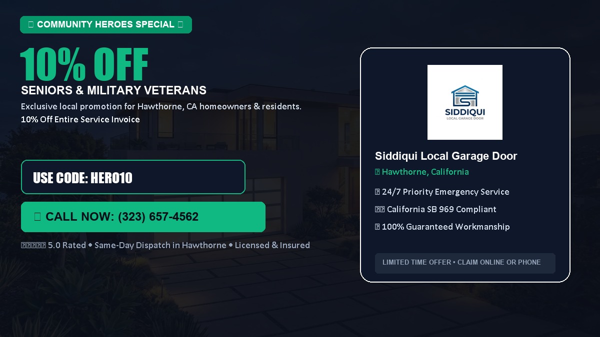 10% OFF Senior Citizens (65+) & Military / Veteran Community Discount in Hawthorne, CA
